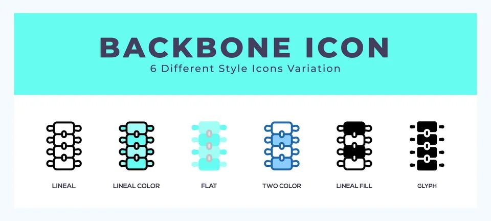 Backbone icon in different style vector illustration. Stock Illustration