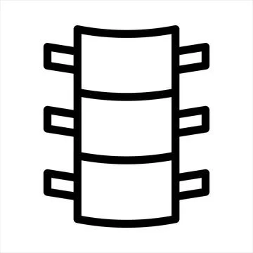 Backbone line icon vector illustration isolated on white background イラスト素材
