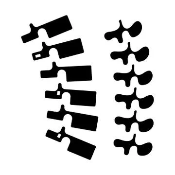 Backbone - spine icon, vector illustration, black sign on isolated background イラスト素材