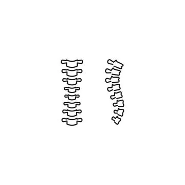 Backbone spine. Vector icon template Stock Illustration