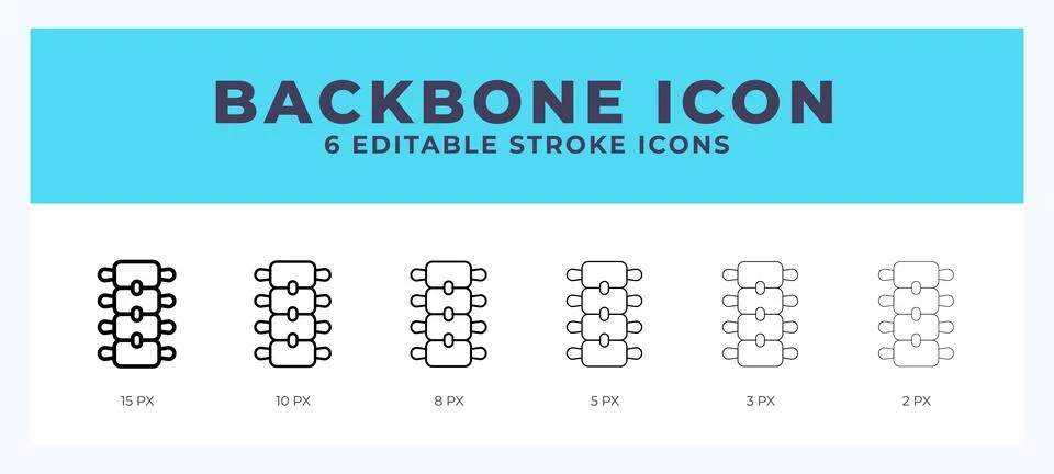 Backbone vector icon for web and app. Editable stroke vector illustration Stock Illustration