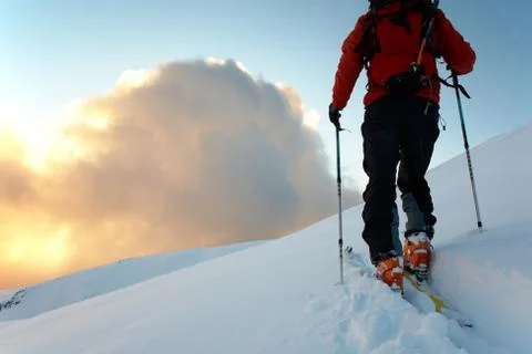 Backcountry skier Stock Photos