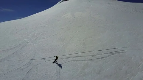 Backcountry Snowboarding Stock Footage 81180423