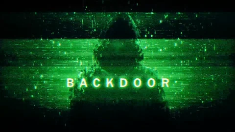 Backdoor Words In The Hacking And Cybersecurity Stock-Footage 330733933