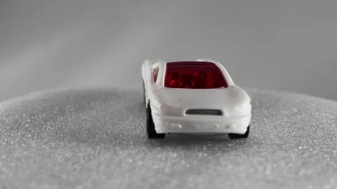 Backdraft 2001 Diecast Hot Wheels Matchbox Mattel type on a revolving stand Stock Footage 313668406