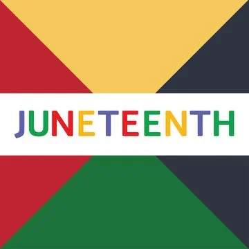 Backdrop; banner in juneteenth day 1865; Stock Illustration