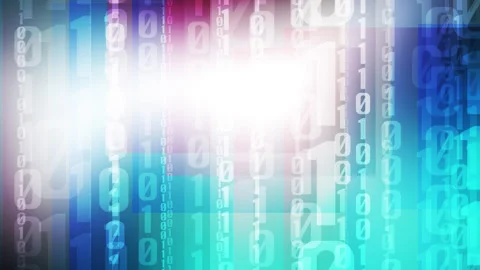 The backdrop of binary code represents the zero one nature of digital Stock Footage 252294865