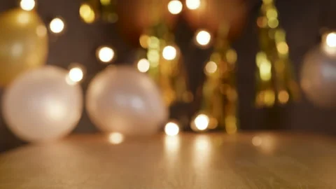 Backdrop blurred background with table Stock Footage 135106876