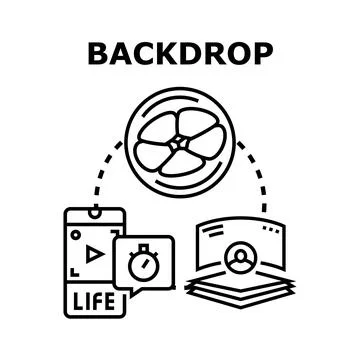 Backdrop concept creating engaging visual content イラスト素材