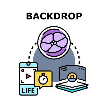 Backdrop concept creating engaging visual content Stock Illustration