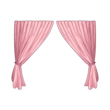 Backdrop curtain illustration Stock Illustration