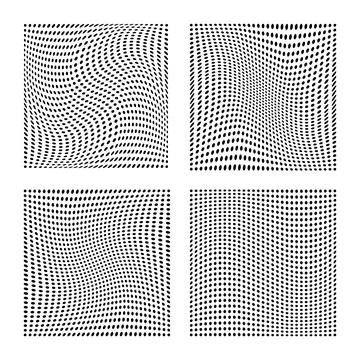 Backdrop of dots vector collection. Dot seamless polka dot pattern set. Black Illustrazione stock