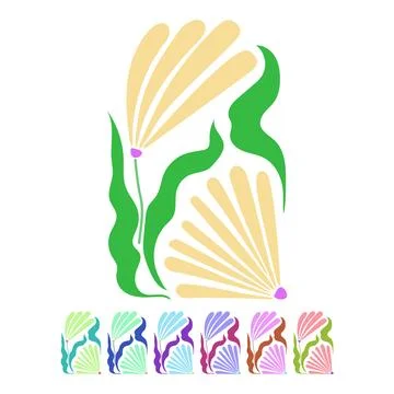 Backdrop floral arch cartoon vector graphic Illustrazione stock