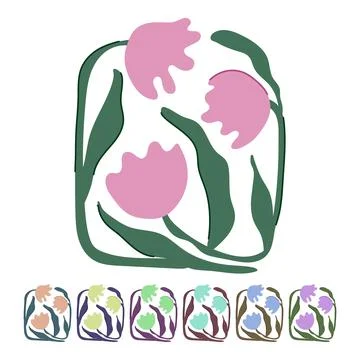 Backdrop floral arch vector cartoon graphic Illustrazione stock