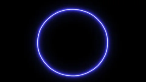 Backdrop With Glowing Neon Circle Stock Footage 121894002
