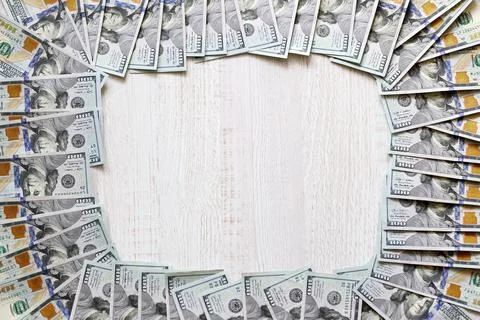 A backdrop of hundreds of dollars Foto stock