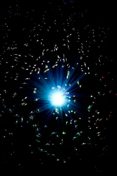 Backdrop of lights of colored fiber optics galaxy stars Stock Photos