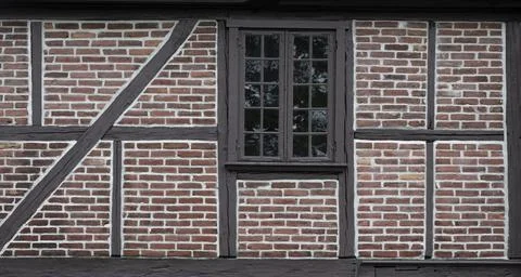 Backdrop of Medieval timber framed old cottage Fotos de archivo