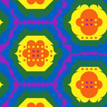 Backdrop pattern design for textile print, floor tiles and carpet Stock Illustration