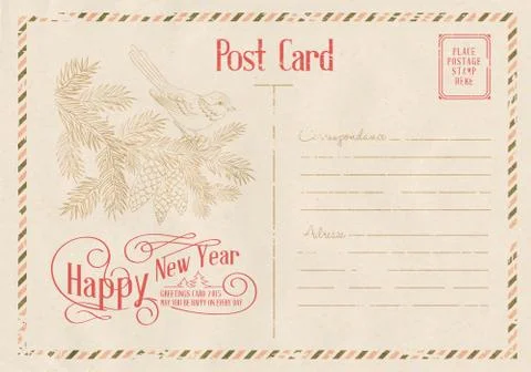 Backdrop of postal card. Stock Illustration