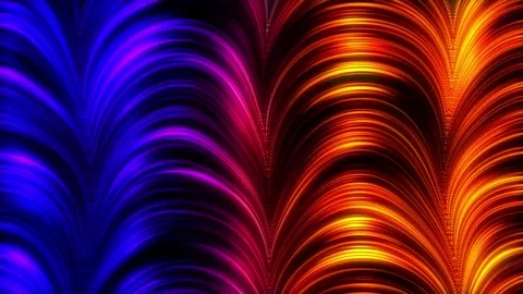 Backdrop purple and gold abstract futuristic curves Stock Footage 269834602