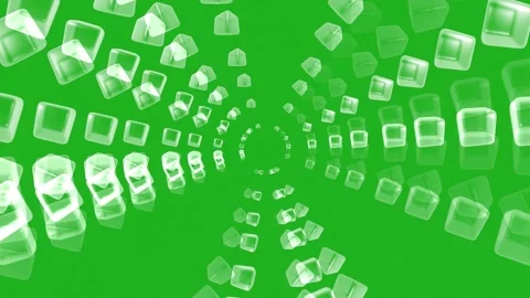 Backdrop rotary cube effect on green screen Stock Footage 231975303