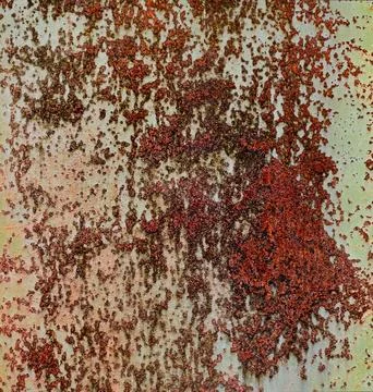 Backdrop of rusty surface of dark, brown, and orange hues. Detailed panorama Stock Photos