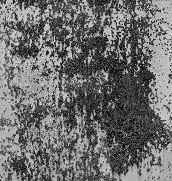 Backdrop of rusty surface of dark, brown, and orange hues. Detailed grunge Stock Photos