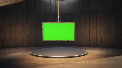 Backdrop For TV Shows .TV On Wall.3D Virtual News Studio Background Illustration