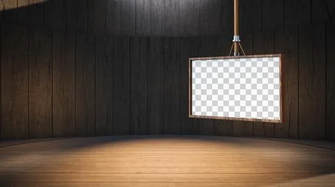 Backdrop For TV Shows .TV On Wall.3D Virtual News Studio Background Illustration