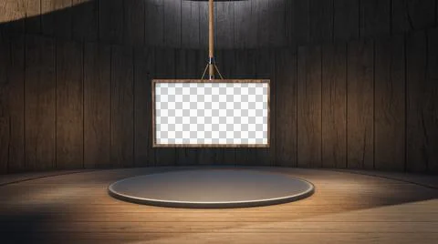 Backdrop For TV Shows .TV On Wall.3D Virtual News Studio Background Illustration