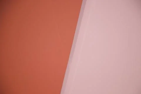 Backdrop two tone  pastel orange color wallpaper texture  clean surface on th Stock Photos