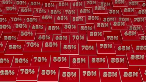 Backdrop With Various Percentages Stock Footage 136639500