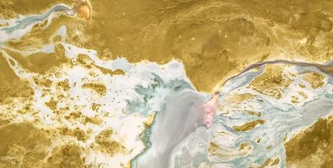 A Backdrop of Vibrant Colors, Texture, and Gold Elements Stock Illustration