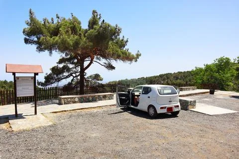 Backdrop view from Troodos mountains viewpoint in Cyprus Stock Photos