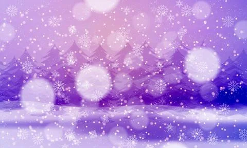 Backdrop with winter forest Stock Illustration