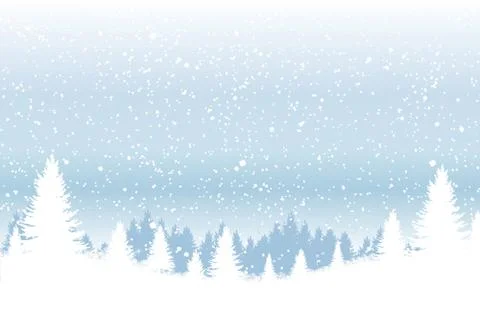 Backdrop with winter forest Stock Photos