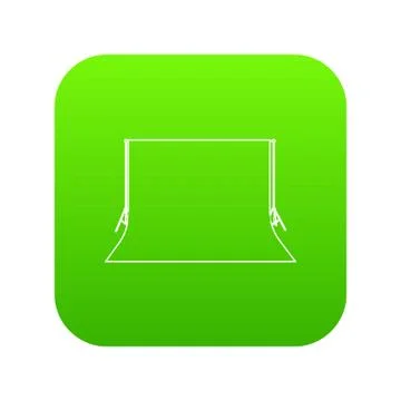 Backdropfor photography icon green vector Stock Illustration