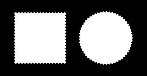 Backdrops for postcards, letters, empty borders. Postage stamp template frames Stock Illustration