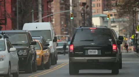 Backed Up NYC Traffic Vídeos de archivo 12518176
