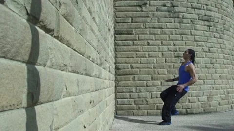 Backflip off a wall Stock Footage 22664744