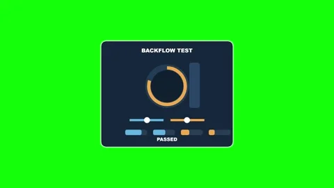 Backflow Preventer Test Passed Green Screen Overlay Stock Footage 345216589