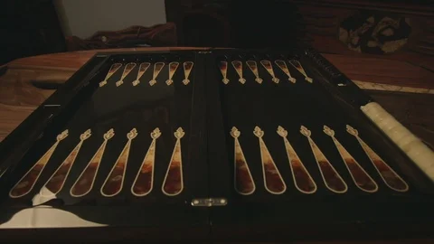 Backgammon from amber Vídeo Stock 94722465