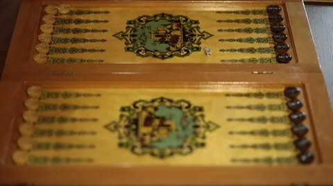 Backgammon and dices Stock Footage 63592979