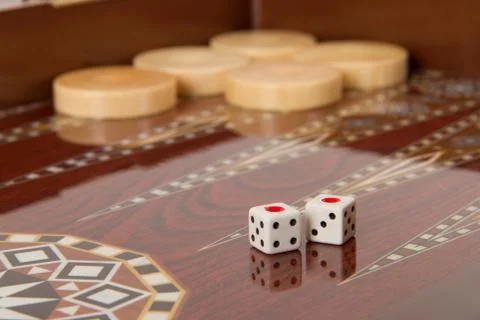 Backgammon and double one 写真素材