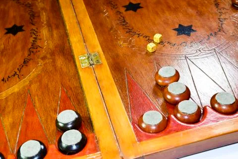 Backgammon. Backgammon handmade. Foto stock
