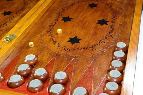 Backgammon. Backgammon handmade. Foto stock