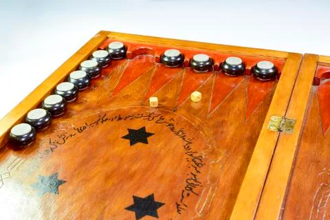 Backgammon. Backgammon handmade. Foto stock
