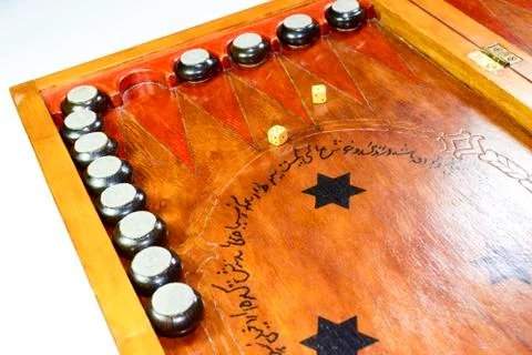 Backgammon. Backgammon handmade. 写真素材