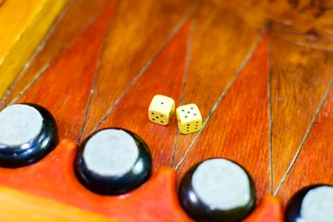 Backgammon. Backgammon handmade. Foto stock